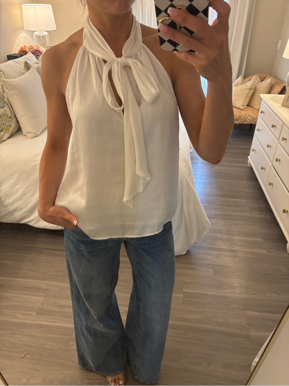 🤍 NWT RESET Front Tie Halter Blouse 🤍